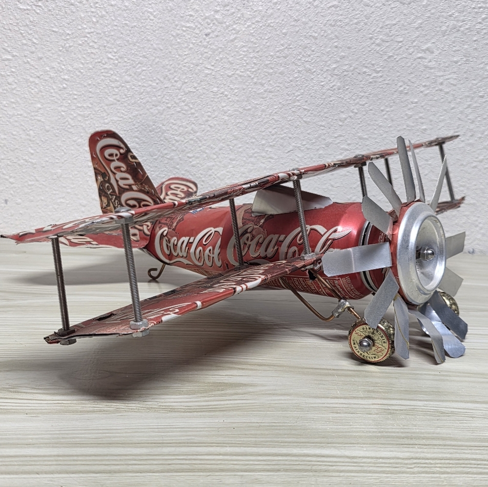 Coca Cola Vintage Handmade Biplane Collectors, Memories, Collection